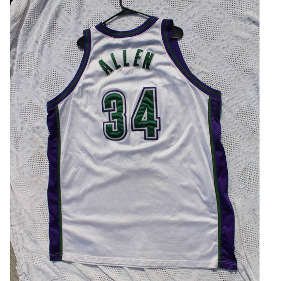 Authentic Reebok Ray Allen Milwaukee Bucks Jersey Size 56 XXXL - Picture 4 of 9